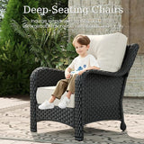 7 Piece Patio Furniture Set with Fire Pit Table - Photo 3