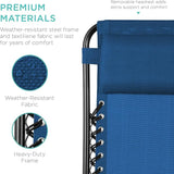 Best Choice Products Set of 2 Adjustable Steel Mesh Zero Gravity Lounge Chair Recliners w/Pillows and Cup Holder Trays - Photo 6