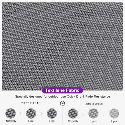 PURPLE LEAF 6-Piece Patio Chaise Lounge Outdoor Pool Lounge Chairs with Adjustable Backrest and Side Tables Aluminum Reclining Sunbathing Tanning Chair for Outside Poolside Yard Balcony, Charcoal Grey