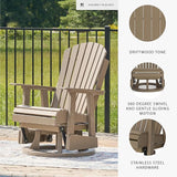Signature Design by Ashley Hyland Wave Contemporary Swivel Glider Adirondack Chair with 360-Degree Swivel - Photo 4