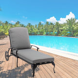Chaise Lounge Outdoor Chair with Wheels - Photo 1