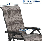 2 Pack Portable Rattan Chaise Lounge Chair, 330lb Capacity - Photo 4