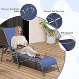 Tangkula Outdoor Lounge Chair, Patio Chaise Lounge with Adjustable Backrest - Photo 7