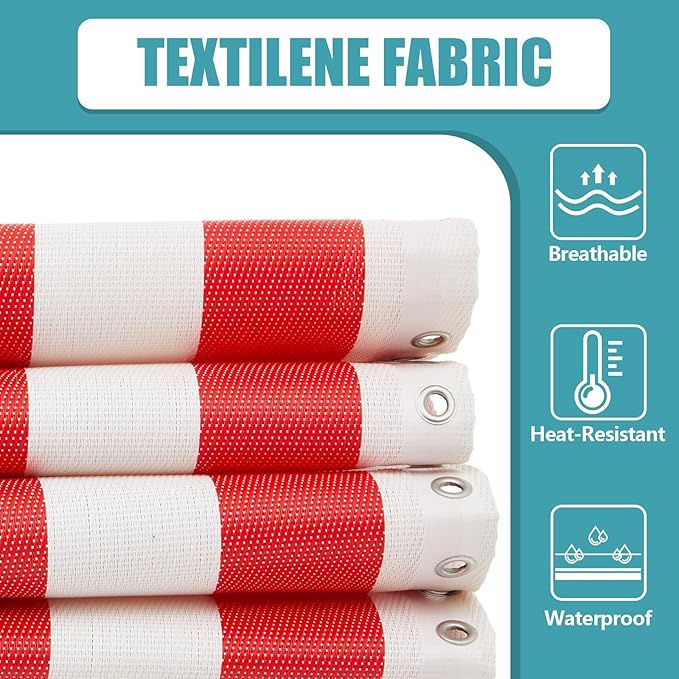 Queekay Chair Replacement Fabric with 4 Bungee Cord Lounge Chair Cloth Mesh Repair Kit for Patio Recliner Outdoor Lawn - Photo 4