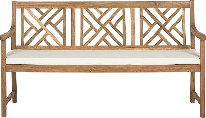 Safavieh PAT6738A Outdoor Collection Bradbury 3 Seat Bench