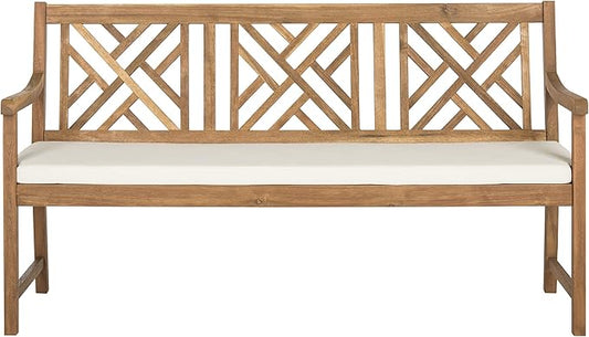 Safavieh PAT6738A Outdoor Collection Bradbury 3 Seat Bench