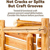 Outdoor Porch Swing Front Porch Hanging Wooden Bench Swing 3 Seat Chair for Garden, Patio, Backyard, Playground - Photo 4