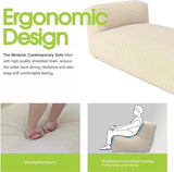 Outdoor Bean Bed Chair Sun Lounger, Outdoor Couch Sofa for Patio & Pool, Foam Filling Day Bed Furniture - Photo 4