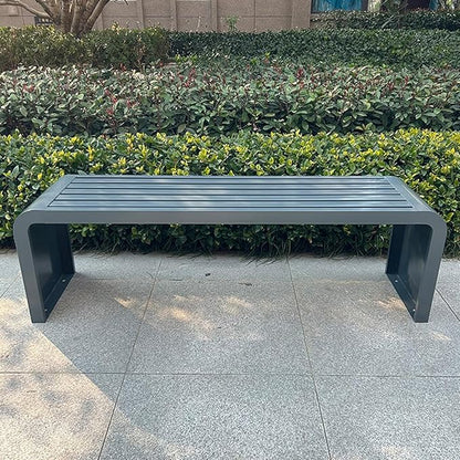 Durable Outdoor Garden Benches for Relaxing Moments - Two-Person Seat Backless Bench for Beach, Patio, Pool, or Lawn - Perfect Outdoor Furniture