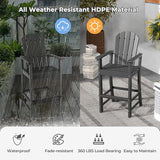 ORALNER Tall Adirondack Chairs, Set of 2 Outdoor High Back Balcony Chair - Photo 4