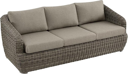 CHITA 4 Pieces Patio Wicker Furniture Set, Outdoor Rattan Bistro Set with Removable Thickened Cushions, Fully Assembled