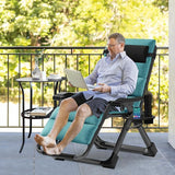 Slsy Zero Gravity Chair, Reclining Lounge Chair with Removable Cushion & Tray for Indoor and Outdoor - Photo 4