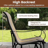 Giantex 2-Person Outdoor Glider Bench with High Backrest, Mesh Fabric, Metal Frame, 660Lbs Capacity, Rocking Chair - Photo 7