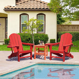 FOOWIN Folding Adirondack Chair Set of 2, HDPE Adirondack Chairs with Cup Holder - Photo 2