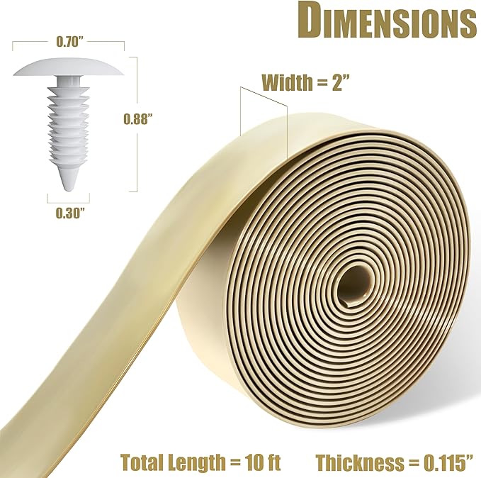 Vinyl Straps for Patio Chair Repair Kit 2'' Wide 10 Ft Long Replacement Straps + 10 Free Rivets for Outdoor Lawn - Photo 2