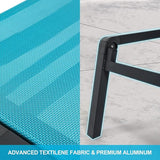 Aluminum Chaise Lounge Chair Outdoor, Foldable Patio Lounge Chair 2 Sets with Table Assemble-Free - Photo 8