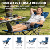 Zero Gravity Chair, Reclining Camping Chair with Padded Pillow, Cup Holder, Storage Pocket & Carry Bag - Photo 4