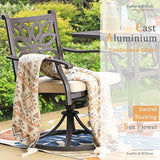 Sophia & William Patio Outdoor Swivel Rocker Dining Chairs Set of 2 - Photo 8