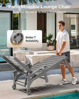 YEFU Chaise Lounge Chair Outdoor, Pool Lounge Chair with Adjustable Backrest - Photo 3