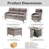 Luxury Patio Furniture Set with 42.5" Fire Pit Table - Photo 8