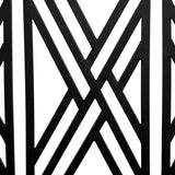 Sunnydaze 2-Person Outdoor Garden Bench - Geometric Lattice Iron Patio Bench - Black - 42" W - Photo 4