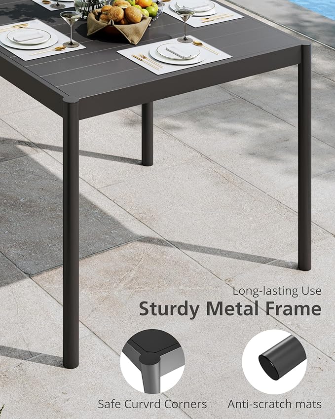 Aluminum Patio Dining Table for 2-4 Person - Photo 5
