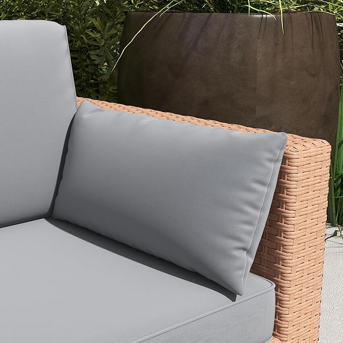 Outsunny Patio Couch PE Wicker Deep Seating Outdoor Sofa with Removable Cushions, 3 Seater Rattan Sofa - Photo 8