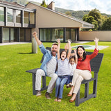 TECSPACE 47 Inches Aluminum Picnic Table Bench Black, Covertible Outdoor Bench with 400 LBS Weight Capacity for Park - Photo 2