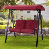 AECOJOY Outdoor Patio Swing Chair for Adults, 2-Seat Porch Swings with Adjustable Canopy - Photo 6