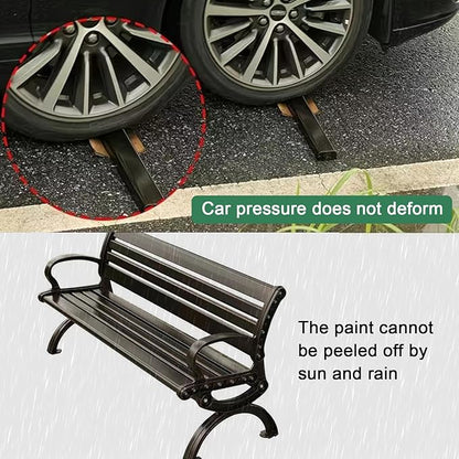 Outdoor Metal Benches,Cast Aluminum Lightweight Sturdy Bench,Weatherproof,Park Bench,2-Person Seat Bench with Backrest,for Porch, Patio, Lawn, Balcony, Backyard(Size:150cm/59in)