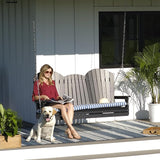 LuxCraft 5' Adirondack Hanging Front Porch Swing with Flip Down Console, Seats Up to 3 - Photo 8