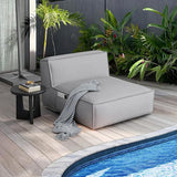 Dineli Outdoor Bean Bed Loveseat Large Bean Bag Chair for Adults Outdoor Sofa Couch Outside Chaise Lounge Chair Foam - Photo 6