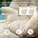 NICESOUL® Indoor Outdoor Egg Chair w/Ottoman, Huge Extra Large Eggshell Papasan Chair w/Cushion - Photo 5