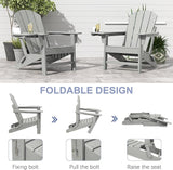 FOOWIN Folding Adirondack Chair Set of 6, HDPE Adirondack Chairs with Cup Holder - Photo 5
