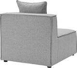 Modway EEI-4385-GRY Saybrook Patio Upholstered 6-Piece Sectional Sofa in Gray - Photo 9