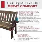 Amish Casual Heavy Duty 800 Lb Mission Pressure Treated Garden Bench with Cupholders (5 Foot, Dark Walnut Stain) - Photo 4