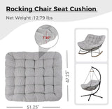 Grand patio Outdoor Rocking Chair Cushion, 7.9inch Thick, Egg Chair Cushion Replacement, Waterproof Cushion for Outdoor - Photo 3