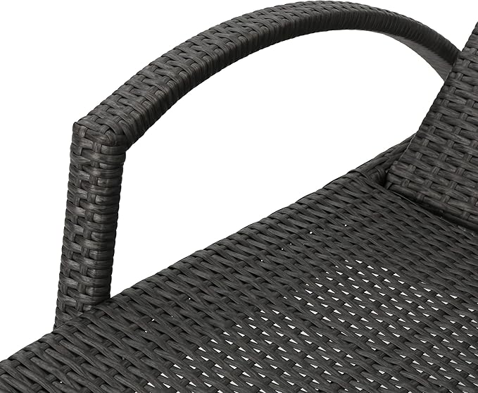 Christopher Knight Home Salem Outdoor Wicker Arm Chaise Lounges, 2-Pcs Set - Photo 7