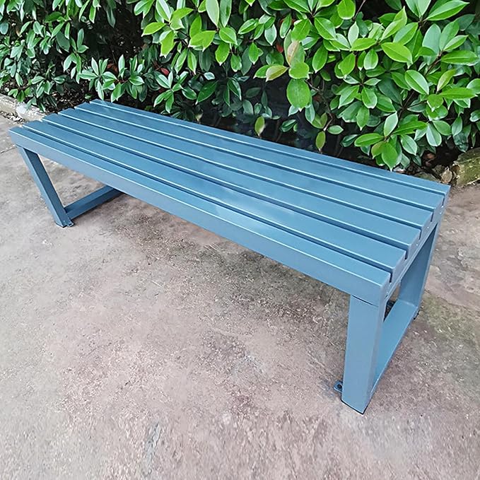 Patio Metal Bench, Garden Benches for Outdoors, Porch Furniture for Outside Park, Picnic, Yard, Front Porch Backyard Outside Decor(M,100cm/39.3in)