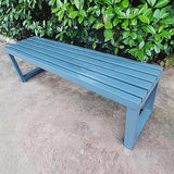 Patio Metal Bench, Garden Benches for Outdoors, Porch Furniture for Outside Park, Picnic, Yard - Photo 1