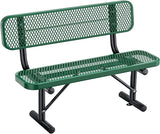 Ceridwen Outdoor Benches Heavy Duty Steel Frame Park Bench with Backrest Bench - Photo 1