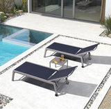 PURPLE LEAF 6-Piece Outdoor Chaise Lounge Oversized Pool Lounge Chairs with Easy-to-Move Wheels and Adjustable Backrest - Photo 8