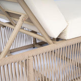 Christopher Knight Home Patio Chaise Lounge with Woven Rope Base, Adjustable Sunlounge Without Cushion, Beige and White - Photo 8