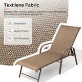 Crestlive Products Chaise Lounge Chair Outdoor with Armrests, Pool Lounge Chairs Set of 2 - Photo 6