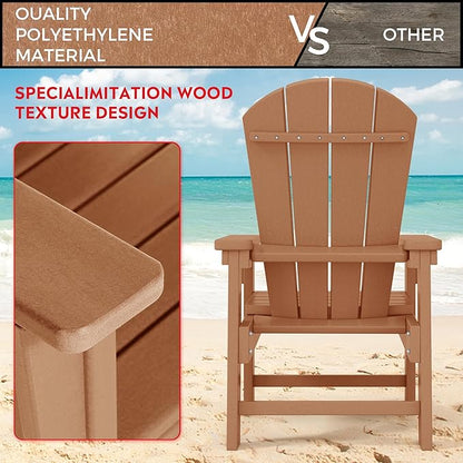 Costaelm Kids Lawn Chair Set of 2, Toddler Outdoor Chair Kids Patio Furniture and Outdoor Children Picnic Activity Baby Adirondack Chairs Set of 2 for Garden, Patio, Backyard & Beach, Teak
