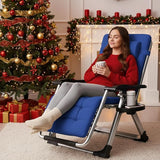 ABORON 2 Pack Zero Gravity Chair, Outdoor Lounge Chairs Sun Loungers with Removable Cushion, Headrest, Cup Holder - Photo 2