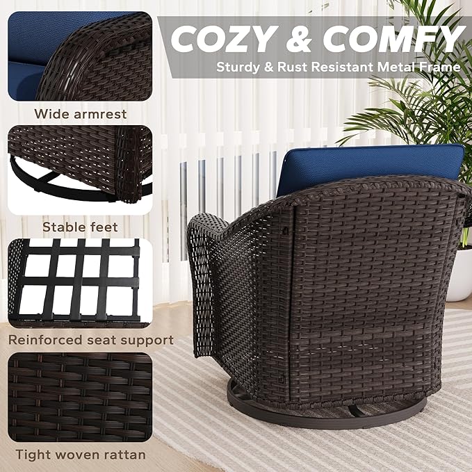 9 PCS Outdoor Conversation Set - Photo 3