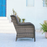 Rilyson Patio Chairs Outdoor Wicker Chair - Rattan Dining Chairs Porch Chairs Outside Club Chairs with High Back and - Photo 6