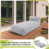 Outdoor Bean Bag Lounger Chair 70'' Patio Daybed Sofa Bed with Sponge Filling - Photo 5