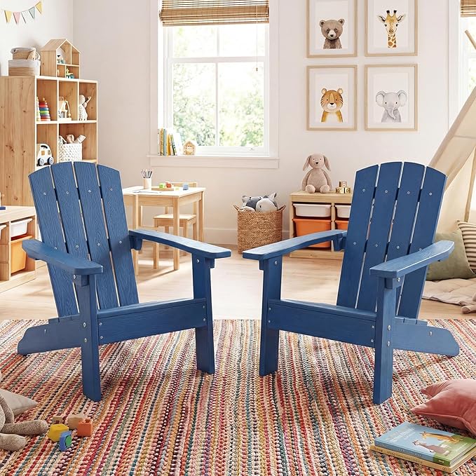 Giantex Kids Adirondack Chair, All-Weather HIPS Children's Outdoor Chair w/Ergonomic Design - Photo 7